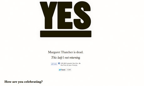 Is Thatcher dead yet?